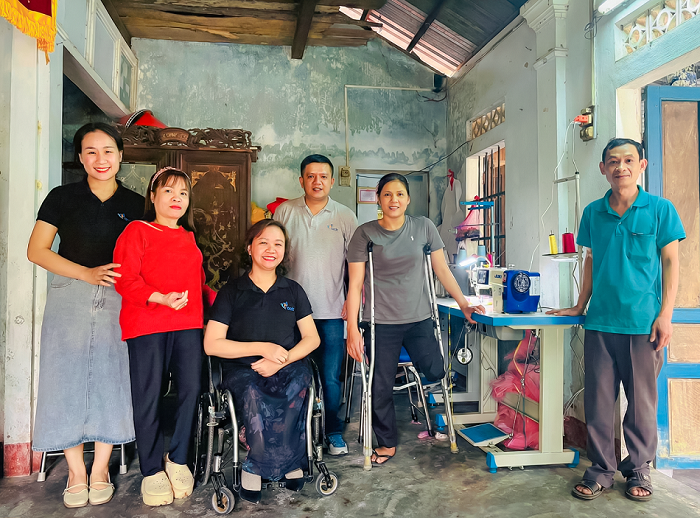 Sewing machines provided to support livelihoods for women with disabilities in Hue